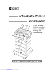 Ricoh FAX4500L Operator's Manual