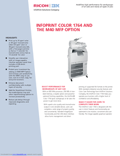 Ricoh INFOPRINT COLOR 1764 Brochure & Specs