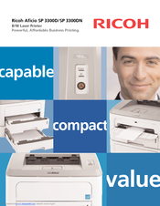 Ricoh Aficio SP 3300DN Specification Sheet