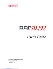 Ricoh DDP 70e User Manual