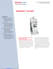 Ricoh INFOPRINT 1572 MFP Brochure & Specs
