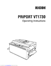 Ricoh PRIPORT VT1730 Operating Instructions Manual