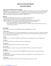 ADB FOCUS 3-MODE Instruction Manual
