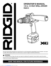 RIDGID R82015 Operator's Manual