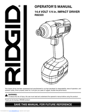 RIDGID R82320 Operator's Manual