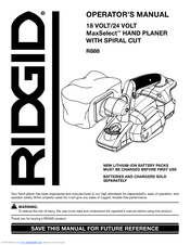 RIDGID R888 Operator's Manual