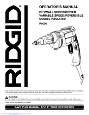 RIDGID R6000 Operator's Manual