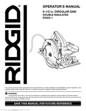 RIDGID R3203-1 Operator's Manual