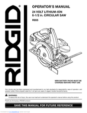 RIDGID R855 Operator's Manual