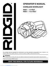 RIDGID R829 Operator's Manual