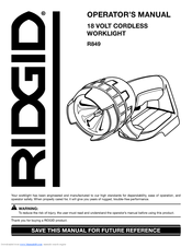 RIDGID R849 Operator's Manual