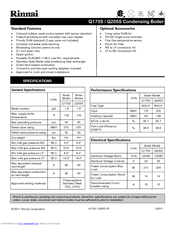 Rinnai Q175S Specifications