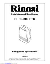 Rinnai RHFE-308 FTR Installation And User Manual