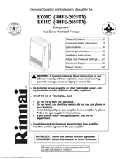 Rinnai EX11C (RHFE-265FTA) Manuals | ManualsLib
