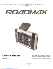 Roadmax VMAX361 Owner's Manual