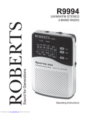 Roberts R9994 Operating Instructions Manual