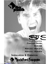 Rockford Fosgate Punch PCH-514 Installation & Operation Manual
