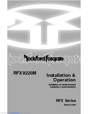 Rockford Fosgate RFX9220M Installation & Operation Manual