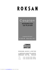 Roksan Audio Caspian INTEGRATED CD PLAYER User Manual