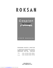 Roksan Audio Caspian M series-1 User Manual