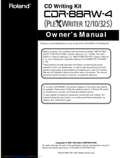 Roland CDR-88RW-4 Owner's Manual