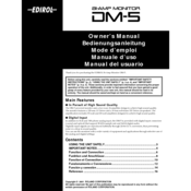Edirol DM-5 Owner's Manual