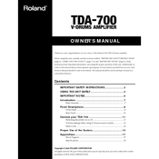 Roland TDA-700 Owner's Manual