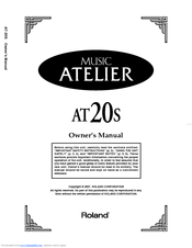 Roland Music Atelier AT20s Owner's Manual
