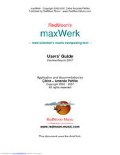 RedMoon Music maxWerk User Manual