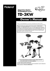 Roland V-Compact TD-3KW Owner's Manual