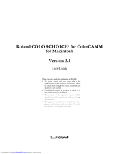 Roland PC-600 User Manual
