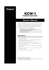 Roland KCW-1 Owner's Manual