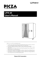 Roland PICZA LPX-60 User Manual