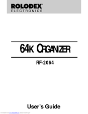 Rolodex RF-2064 User Manual