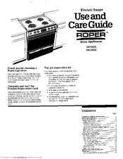 Roper SEP340X Use And Care Manual