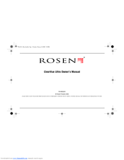 Rosen ClearVue Ultra Owner's Manual