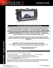 Rosen DS-TY0820 Installation Manual
