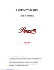 Rosewill RADEON G03-ATI9000 User Manual