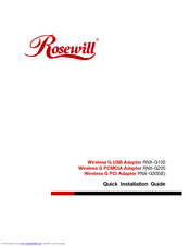 Rosewill RNX-G100 Quick Installation Manual