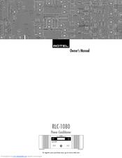 Rotel RLC-1080 Owner's Manual