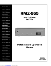 Rotel RMZ-955 Installation & Operation Manual