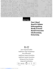 Rotel RA-02 Owner's Manual