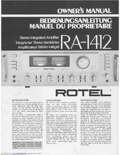 Rotel RA-1412 Owner's Manual