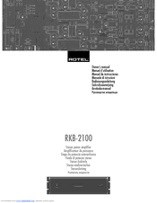 Rotel RKB-2100 Owner's Manual