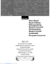 Rotel RMB-1076 Owner's Manual