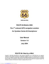 ROUTE 66 Mobile 2005 User Manual