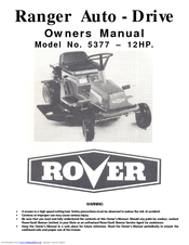 Rover 5377 - 12HP Owner's Manual