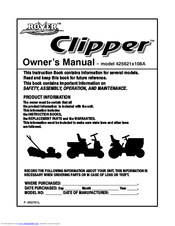 Rover Clipper 425621x108A Owner's Manual