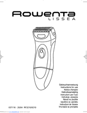 Rowenta LISSEA 037116 - 20/04 RF3210/9210 Instructions For Use Manual