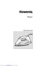Rowenta Precision Steam Iron Instructions For Use Manual